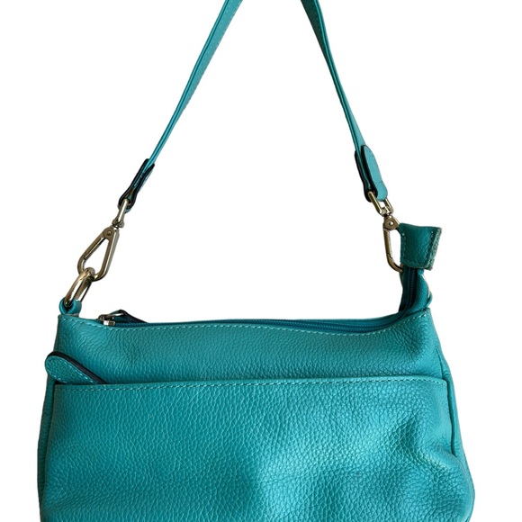 Turquoise Vegan Leather bag - Picture 3 of 10